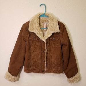 Abercrombie & Fitch Women's Brown Corduroy Sherpa